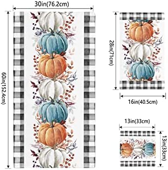 ZOE GARDEN Pumpkin Plaid 3-Piece Towel Set