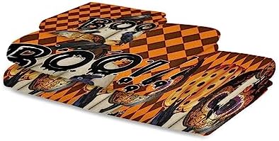 ZOE GARDEN Halloween Towel Set 3-PC Quick Dry Luxury Soft