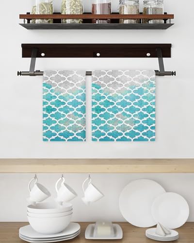 Falaniique Waffle Towel Set of 3 - Turquoise Modern Soft
