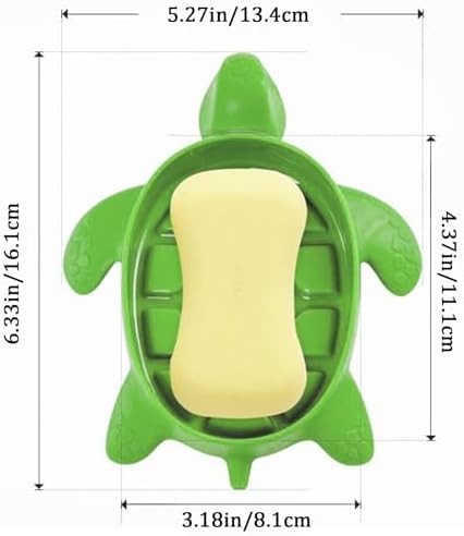 Fewile 1 Pack Green Tortoise Soap Dish