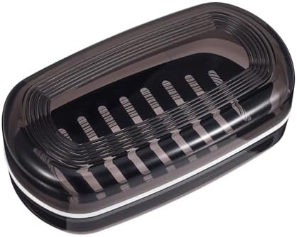 Kifmurase Large Black Shampoo Bar Holder with Drainage Dish