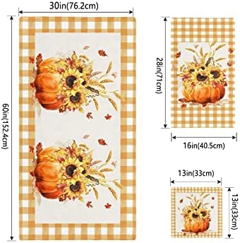 Chees D Zone Orange Pumpkin Sunflower Bath Towel Set