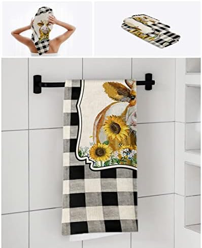 Funny Farm Animal Cow Towel Set for Bathroom