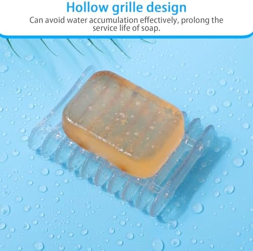 Teaaha 2 Pack Plastic Bar Soap Dish for Shower Kitchen and Bathroom