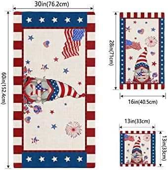 Anzona 4th of July Gnomes 3 Piece Towel Set 1