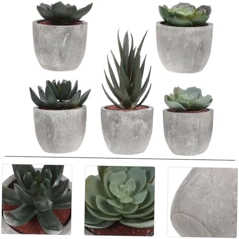 Alipis 5Pcs Artificial Succulent Plants with Pots