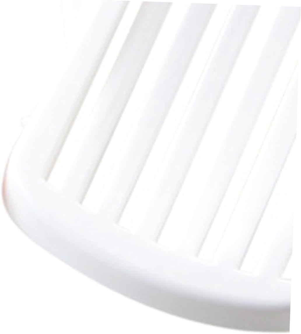 MUCKLILY 1pc White Soap Dish with Drain Tray