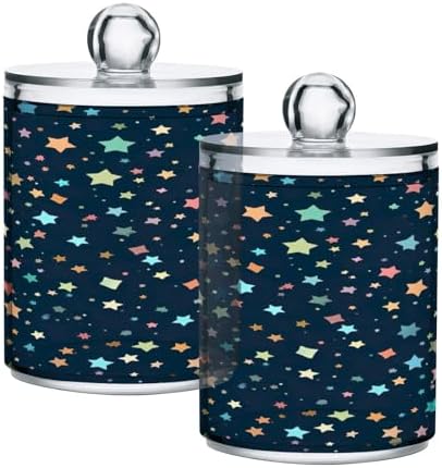 YETTASBIN Star Clear Storage Jars 2 Pack