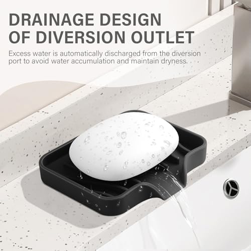 Spofit 2PCS Self-Draining Silicone Soap Holder