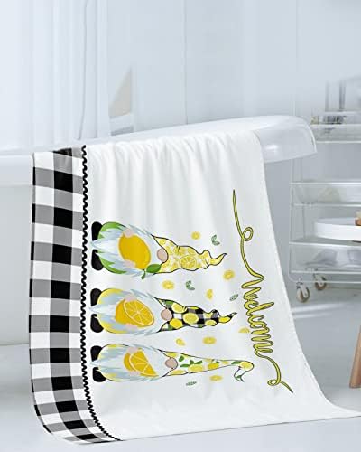 Shine-Home Summer Lemon Stripe Towel Set 3pcs