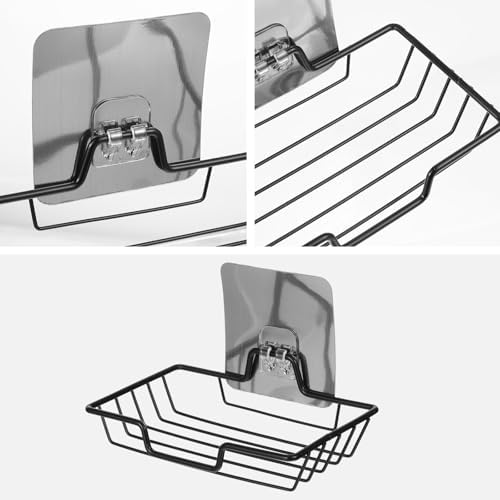 Kifmurase Black Bar Soap Holder No Drilling