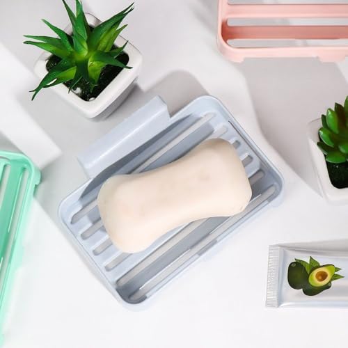 1PCS Plastic Soap Box for Bathroom Durable Wall Mounted Holder