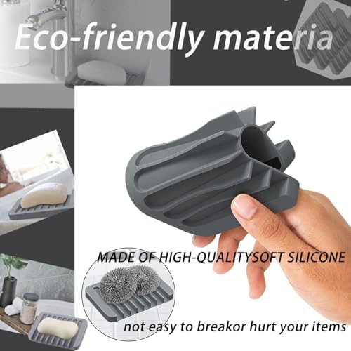 Premium Silicone Soap Dish Set of 3 Self Draining Waterproof Durable