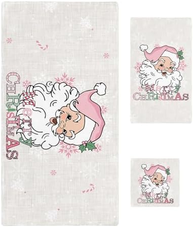 Smile Sunflower Christmas Bath Towels Set of 3