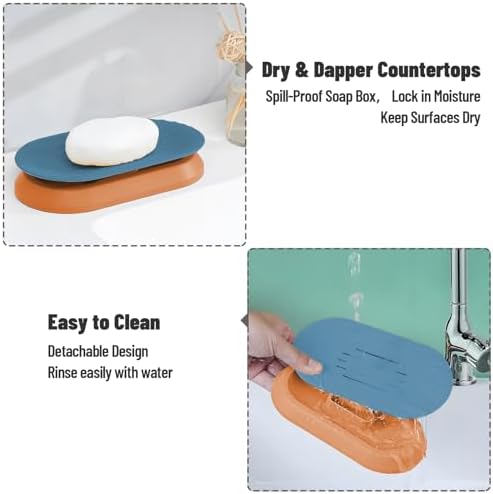 Stylish Floating Soap Holder with Double Layer Drainage