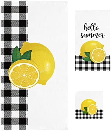 Shine-Home Retro Farm Buffalo Check Towel Set