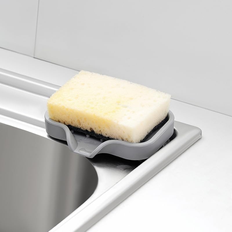 HiQiMi 2 Pack Soap Dish and Sponge Holder Set 1