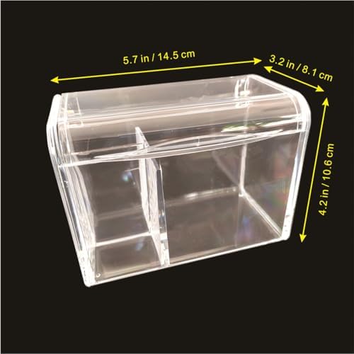 UQUABESO 3 Section Cotton Ball Holder Dispenser with Lid
