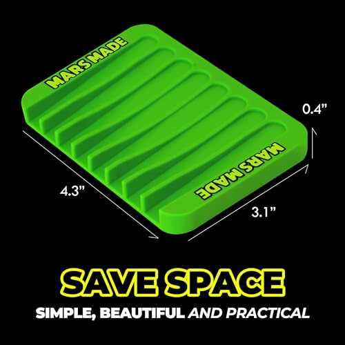 MARS MADE Yellow Silicone Soap Dish with Waterfall Design