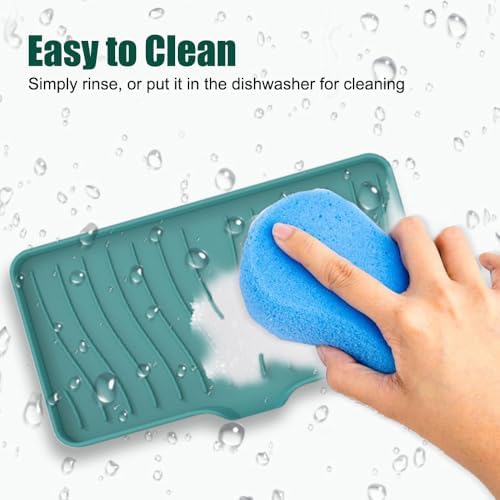 Silicone Soap Dish 2PCS Non-Slip Drainage Kitchen Bathroom Holder