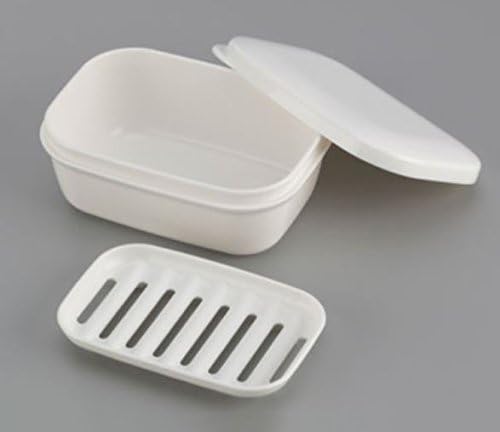 Inomata Travel Soap Case Holder 2 Pack White
