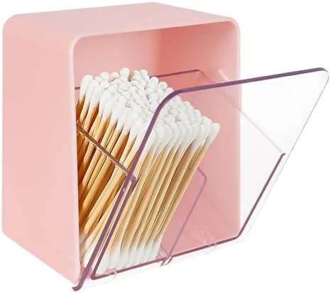 Biiange Cotton Ball Holder Canisters with Two Compartments