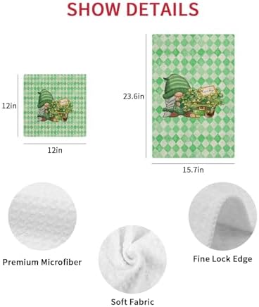 Falaniique Retro Checkered Waffle Towel Set of 4