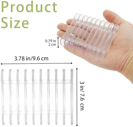 Teaaha 2 Pack Plastic Bar Soap Dish for Shower Kitchen and Bathroom