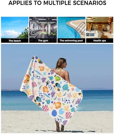 Smile Sunflower 3 Pcs Bath Towel Set - Cute Animal Fish Design