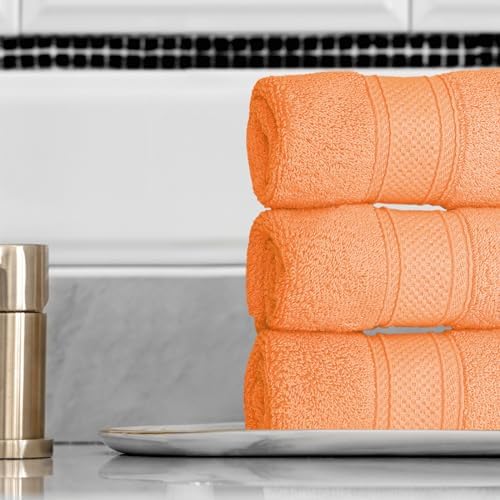 MoNiBloom 4-Piece Cotton Bath Towel Set Peach
