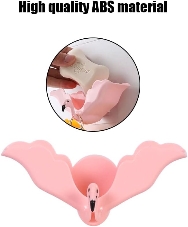 Flamingo Soap Dish Wall Mounted Holder for Home Kitchen Bathroom