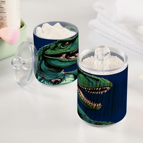 YETTASBIN Dinosaur Clear Apothecary Jars 2 Pack 14oz