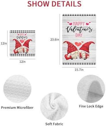 Falaniique Watercolor Gnomes Waffle Towel Set of 3