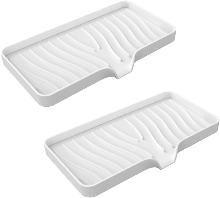 Silicone Soap Dish 2PCS Non-Slip Drainage Kitchen Bathroom Holder