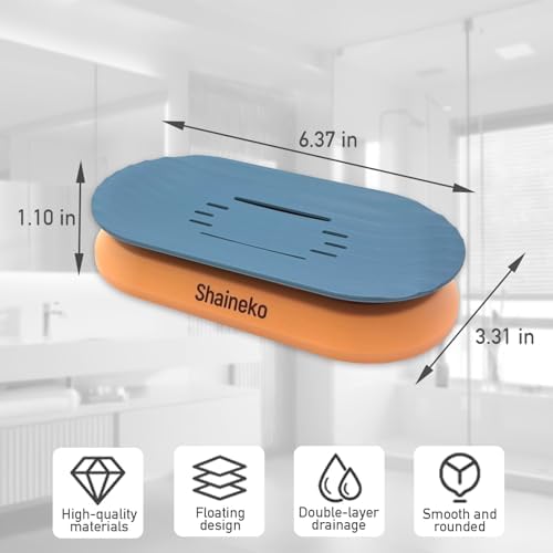 Stylish Floating Soap Holder with Double Layer Drainage