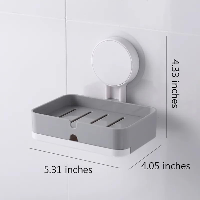 POTENTIA Instant Mount Soap Holder with Dual Drainage
