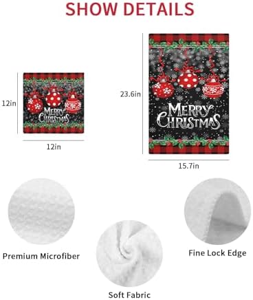 Falaniique Xmas Boho Waffle Towel Set of 2
