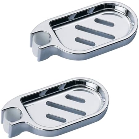 YATEASLU 2-Pack ABS Soap Dish Rack with Drainage
