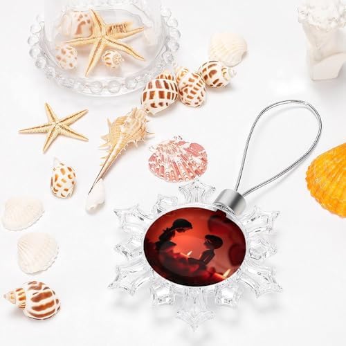 Cute Snowflake Christmas Pendant Hanging Ornament with Ropes