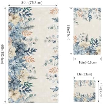 Christmas Bath Towels Set of 3 - Soft and Stylish