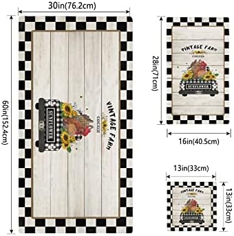 Shine-Home Plaid White Black Border Bath Towel Set