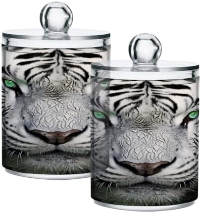 YETTASBIN Tiger Clear Plastic Jars 2 Pack Dispenser