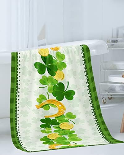 ZOE GARDEN St Patricks Day Towel Set Green Shamrock Microfiber Bath Kitchen Towels
