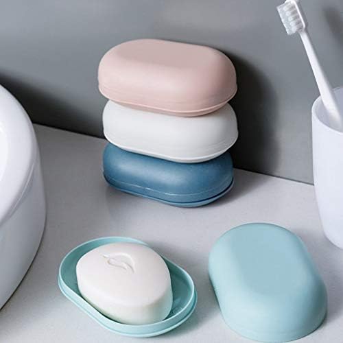 Durable Plastic Soap Dish Holder for Bathroom Kitchen Travel