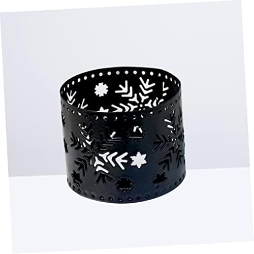 Retro Snowflake Iron Christmas Candle Holder Pen Stand