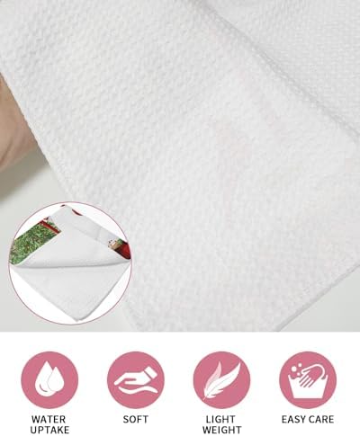 Falaniique Snowman Waffle Towel Set of 4 Wood Brown 157x236 1