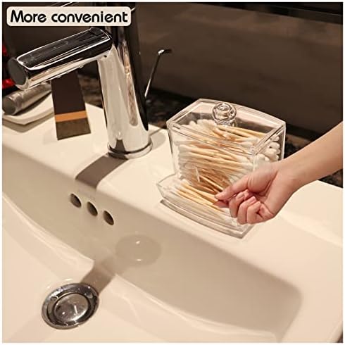 Qihomy Square Cotton Swab Storage Container
