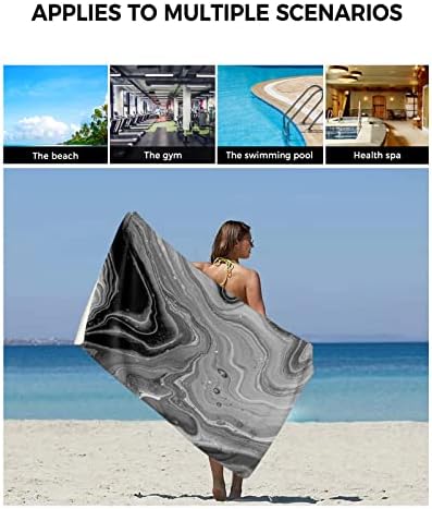 Shine-Home Black Grey Microfiber Towel Set