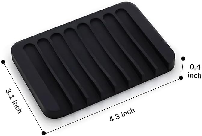 Silicone Soap Dish with Drainage and Raised Ridges 1