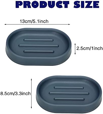 YOSXICC Soap Dishes 2PCS Dark Gray